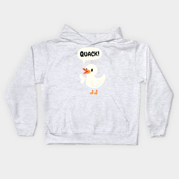 Duck Quack Kids Hoodie by CreativeSage